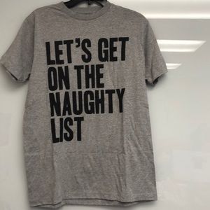 Walnut & 39th Lets Get on the Naughty List Mens Short Sleeve Tee New Size Medium